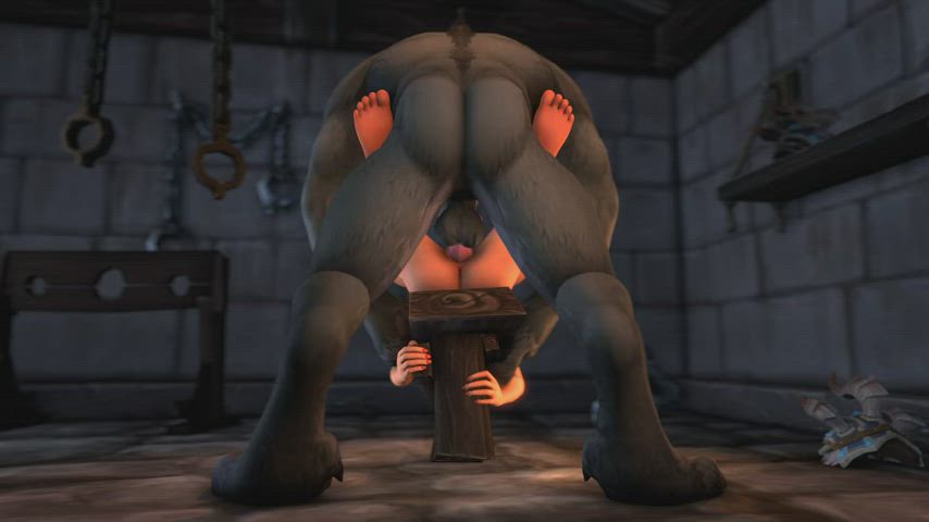 Worgen fucks and knots a blood elf in the Stockade (Lawnmower333) [World of Warcraft] : video clip