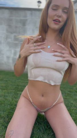 You think I’ll win the wet T-shirt contest? ;) : video clip