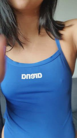 You like my swimsuit?😘💕💙 : video clip