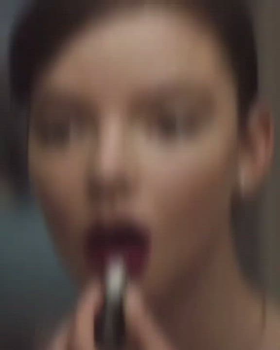 Would have so much fun with Anya Taylor-Joy's pretty little mouth. : video clip