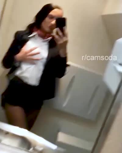 even stewardesses need breaks... : video clip