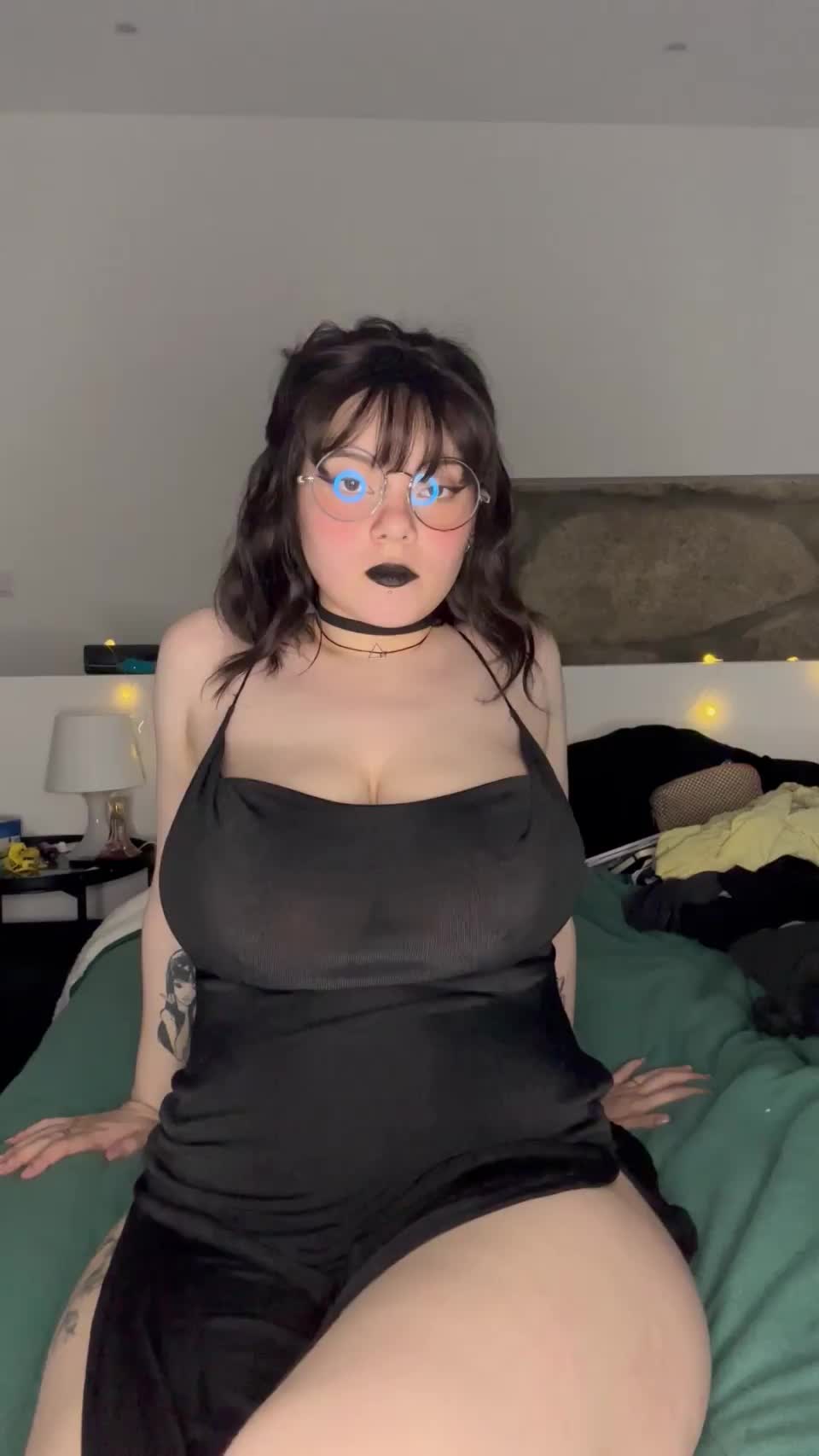 You should breed a goth girl… We have the biggest boobs : video clip