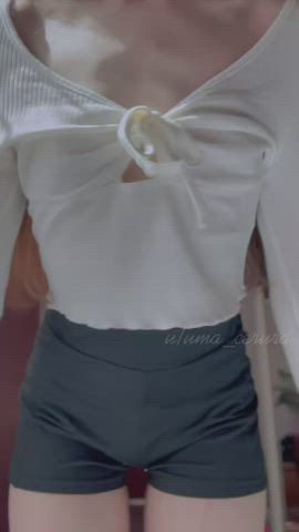 Small enough to never need a bra :) : video clip