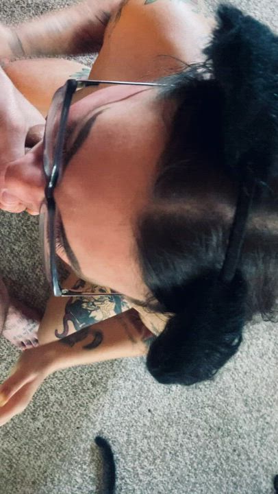 watch me fit cock & balls in my mouth 🤤 : video clip