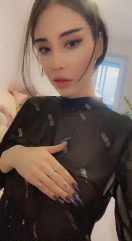 Would u actually date an asian girl with big boobies? : video clip