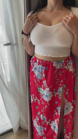 My goal is to make you hard with my bouncing titties, how am I doing? : video clip