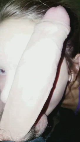 I made a bet with my friend: If he was bigger than my head, I give him head. I lost, but really it was a win. : video clip