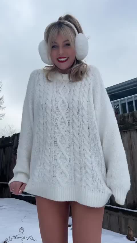 If you want to slide inside me to keep me warm We can make snow angels : video clip