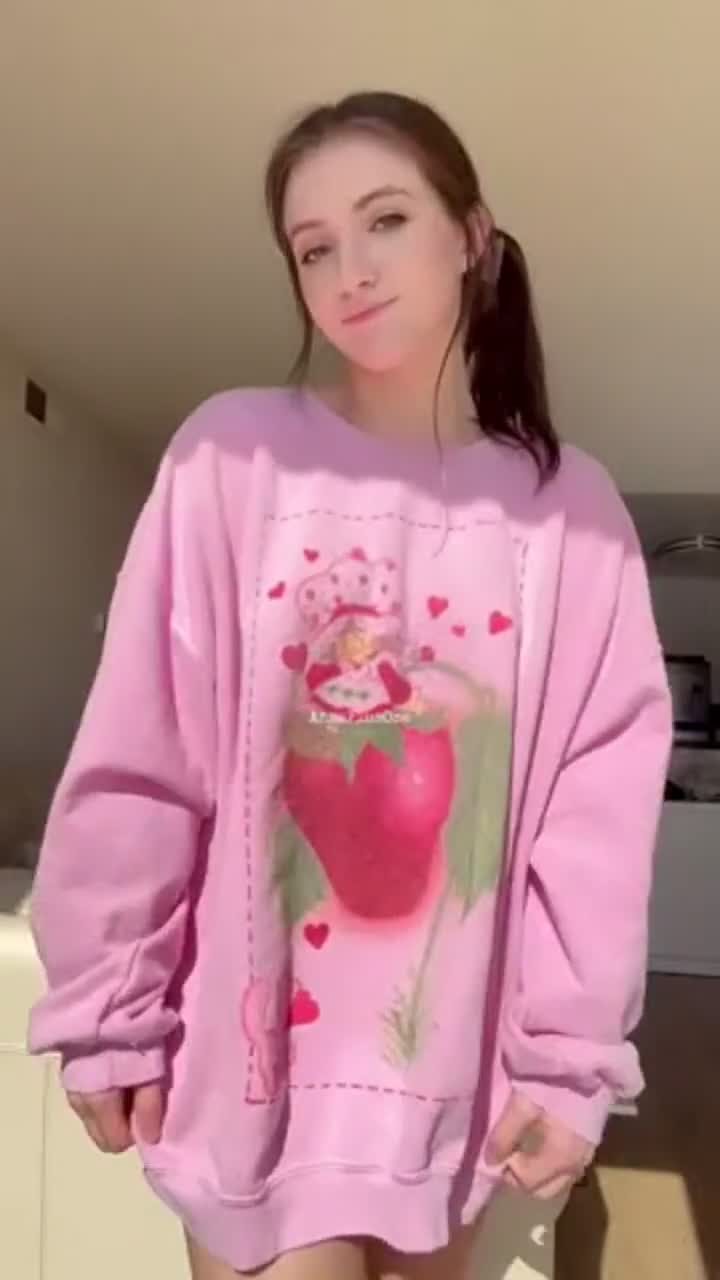 Do you like me better with the sweater on.. or off? : video clip