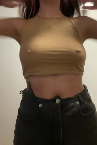 I think this top hides them pretty well : video clip