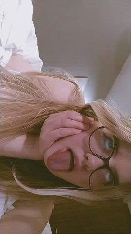 Learning how to do ahegao so that you can cum on my face at any time during ahegao : video clip