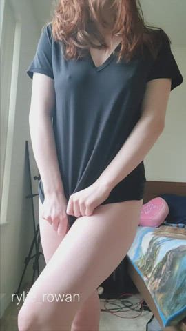 When I wear no panties it means I want my 19 year old ginger pussy pounded : video clip