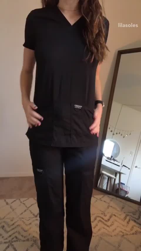 I hope you like petite med students in scrubs : video clip
