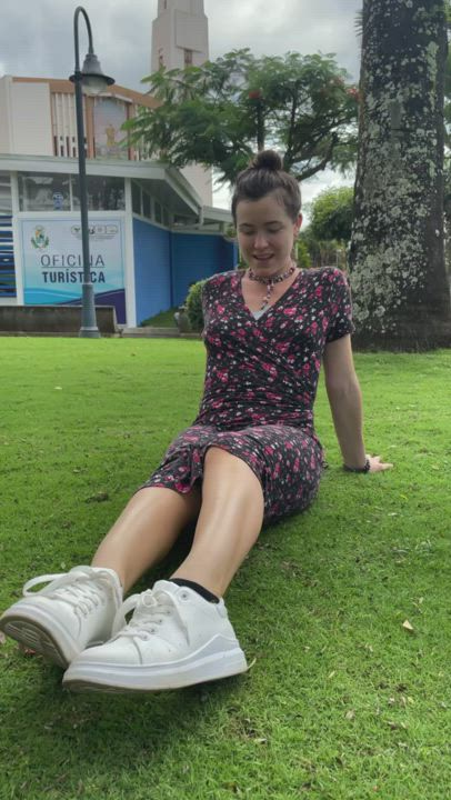 I was Gonna Play with my Lush at the Park until a Taxi Driver got too Nosy [GIF] : video clip