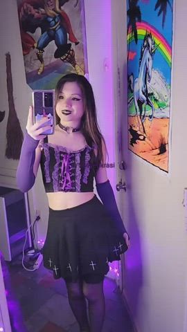 this mixed Asian goth says hi : video clip