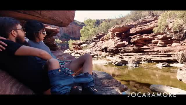 Riding my boyfriend while out on a hike. Public outdoor sex in nature. : video clip