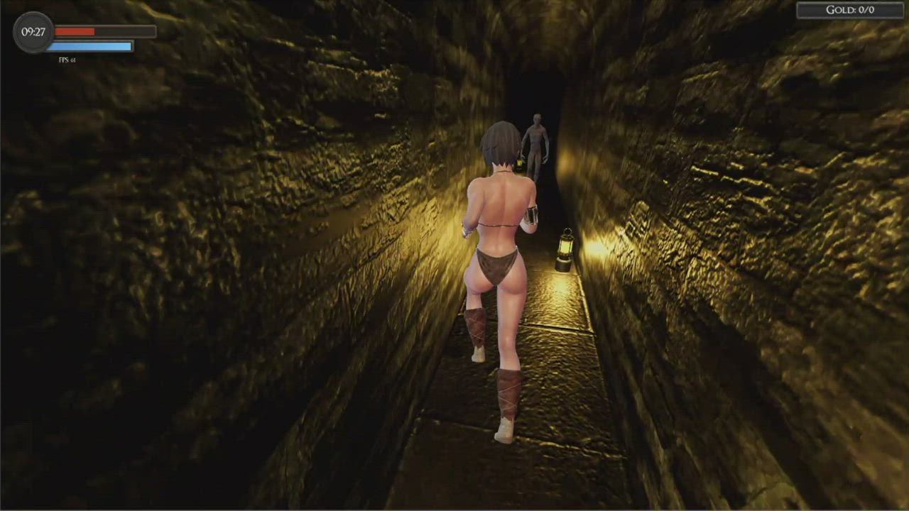 She sleeps, she is inside nightmare, she can't wake up until he allows it (in-game)[The Last Barbarian] : video clip