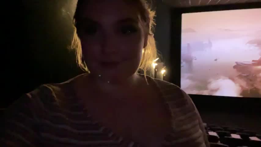 Getting my big tits out in the cinema : video clip