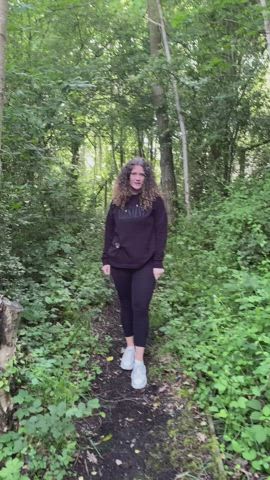 Stripping in the park [gif] : video clip