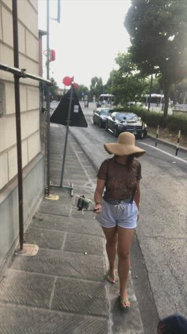 See thru walk in the city! Do you wanna join me? [GIF] : video clip