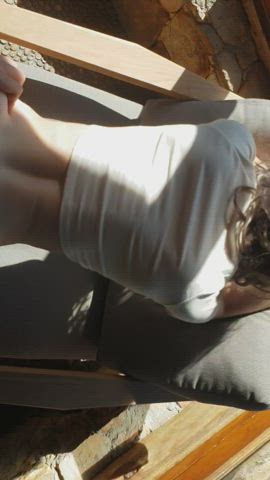 Doggy style with the early morning sun on my pale ass : video clip
