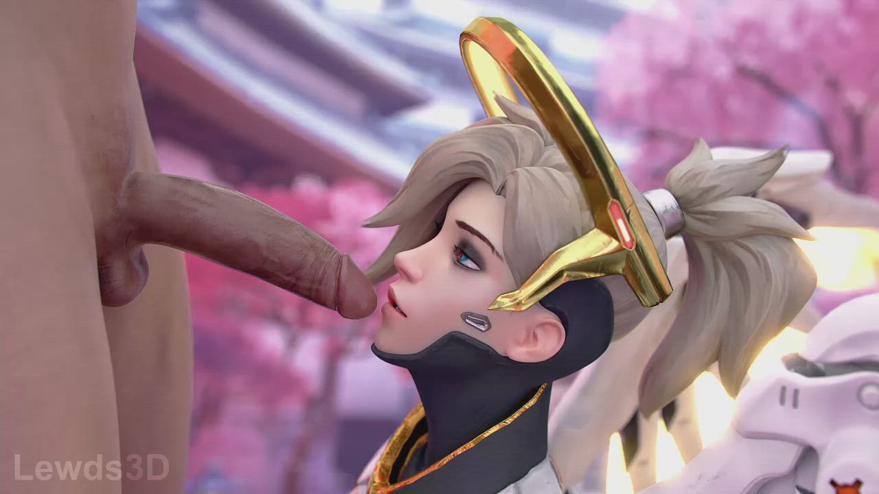 Mercy blowjob [Overwatch] (Lewds3D) : video clip