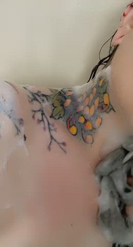 Scrubbing up so my man can eat me for dinner when he gets home from work. : video clip