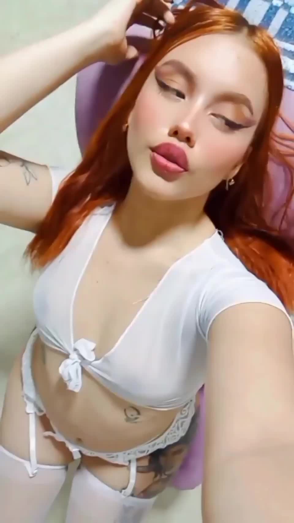 I think I have the best teacher, he bought me this lingerie for my birthday! : video clip
