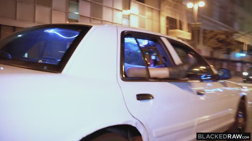 Adriana Chechik squirts out the car window : video clip