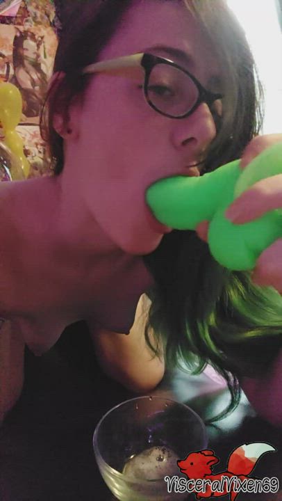 [OC] I want you to fill me with cum while I drool all over my new dildo! : video clip
