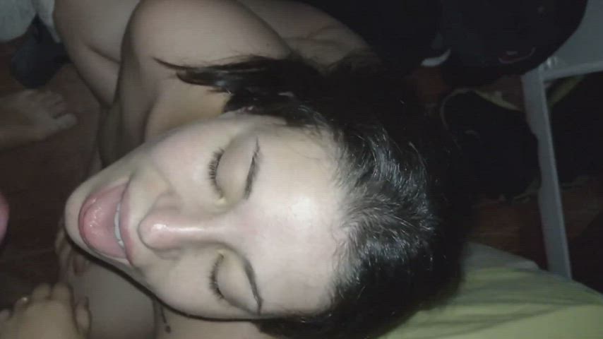 I was challenged so here I am swallowing cum. (OC) : video clip