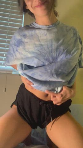 Deleted because someone said I was flat, reuploding cause I love my little titties ☺️ : video clip