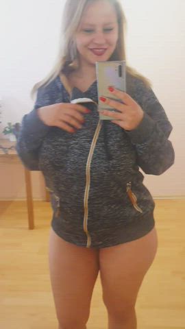That's why I wear way too big sweatshirts, to hide those super big boobs of mine and have peace of mind. Heh : video clip