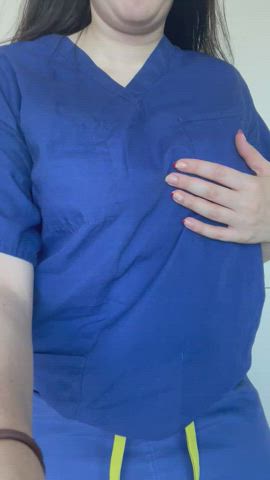 Seems a shame to hide these curves under my scrubs [f]23 : video clip