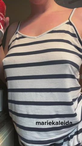 Let’s have coffee, then you can play with my nipples : video clip