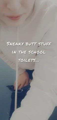 Can we fuck in the school bathroom? 😘 : video clip