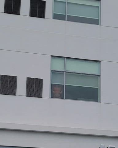 Texted hubby who was lounging by the hotel pool to look up. Pretty sure he was not the only one catching a glimpse [gif] : video clip