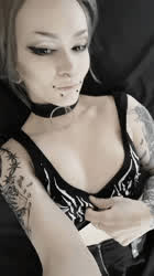 Kinda curious to know if anybody would play with my small goth tits? 🖤 : video clip