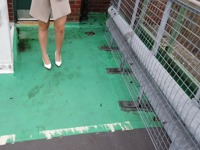 Do you think anyone will notice what I’m hiding underneath my coat? [GIF] : video clip