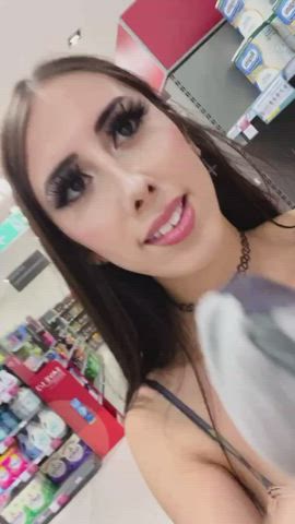 went out shopping but forgot my underwear… : video clip