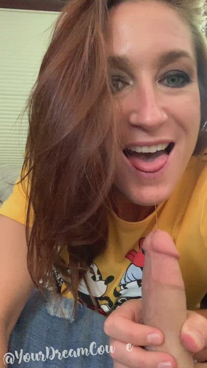 I love playing with his yummy pre cum! : video clip