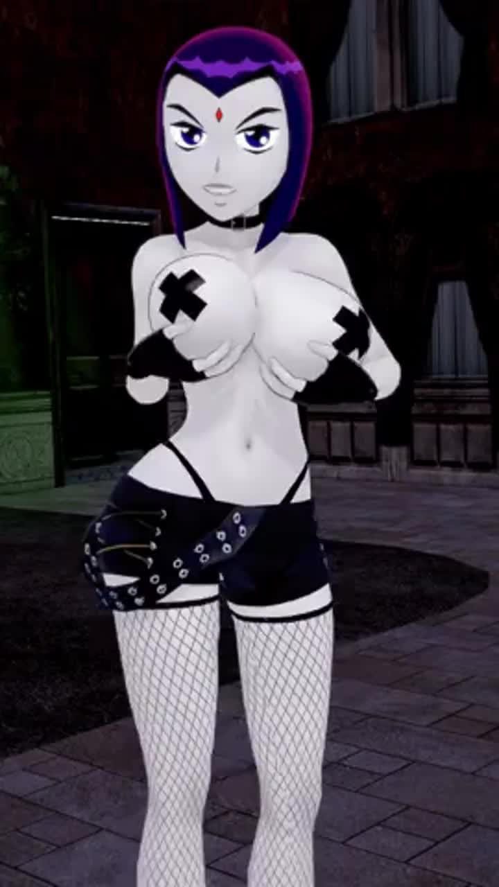Raven makes 'em jiggle. (MisunderstoodSecrets) [DC] : video clip