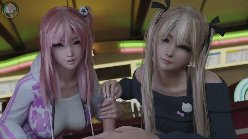 Honoka & Marie blowjob (MaidenMasher) : video clip