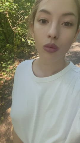 Would you walk park with me and my huge titties? : video clip