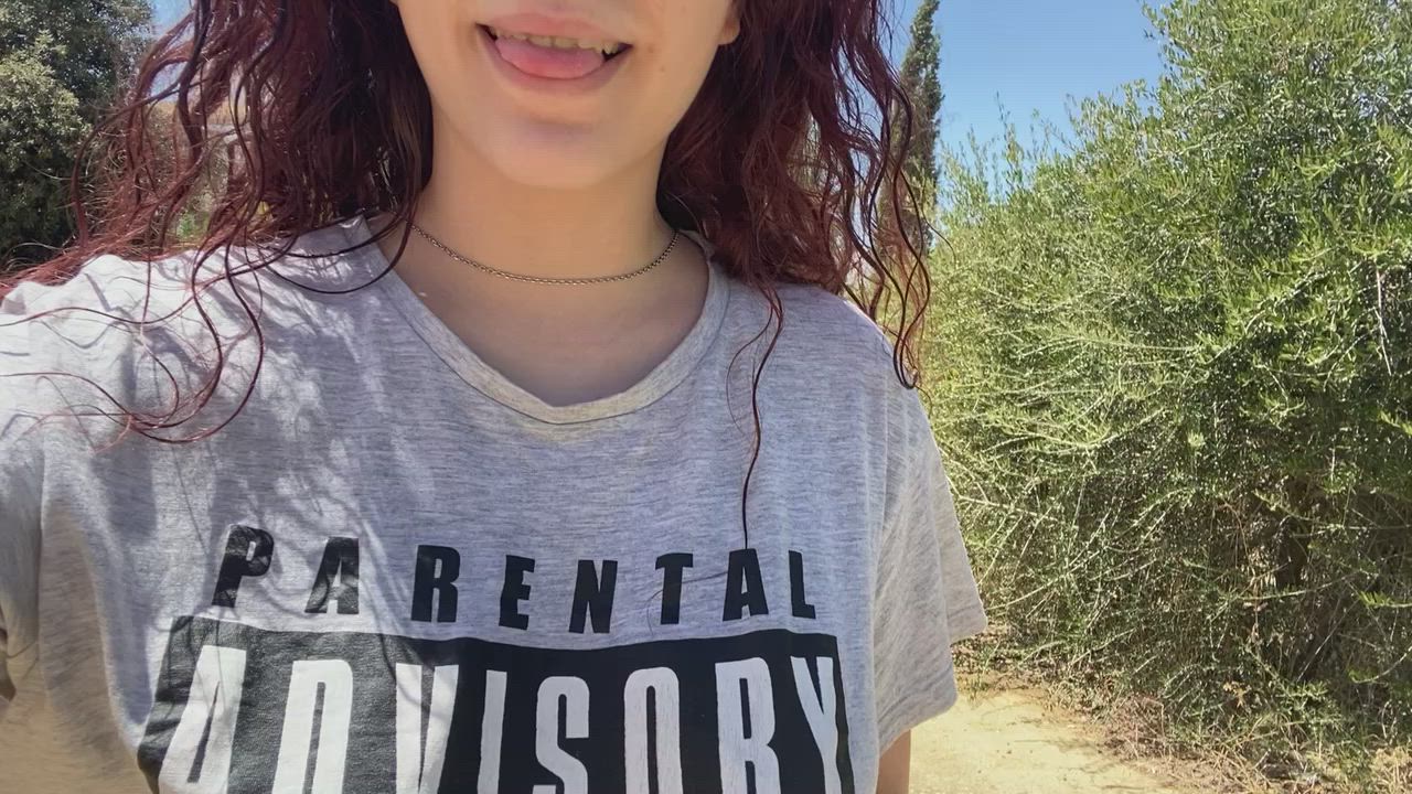 They bounce a lot when i go for a walk without bra [18] : video clip