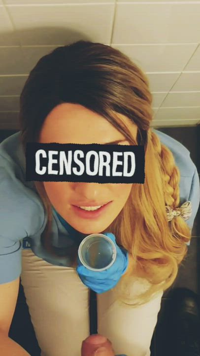 We got CAUGHT..Interrupted cumshot facial at the sperm bank : video clip