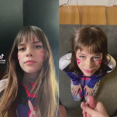 cute mode vs cumslut mode 😼 : video clip
