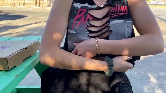 Swapping tops at lunch [GIF] : video clip