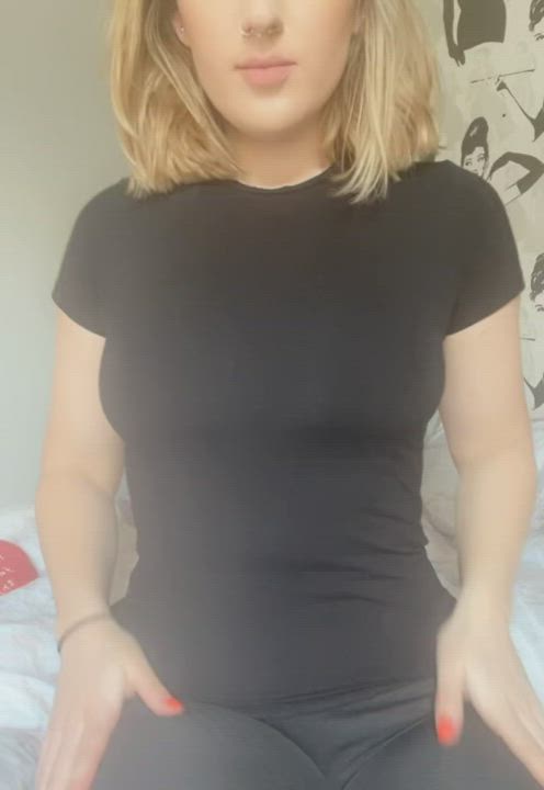 Were these tits what you were expecting to find under my t-shirt? ;) : video clip