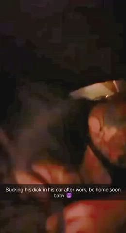 Sucking his dick in a car : video clip